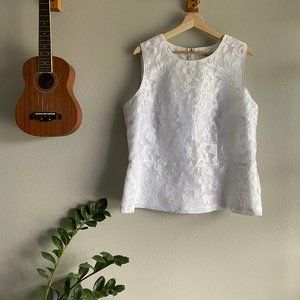 Liz Claiborne Peplum Tank in Crisp white